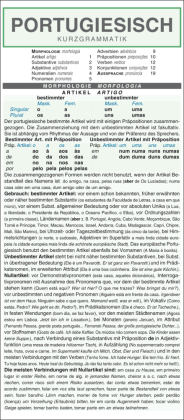 Leporello: Portugiesisch Kurzgrammatik - Die komplette Grammatik im Überblick