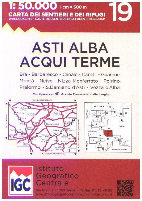 IGC Wanderkarte Asti, Alba, Acqui Terme main product photo
