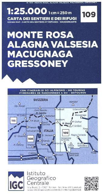 IGC Wanderkarte Monte Rosa, Alagna Valesia, Macugnaca, Gressoney main product photo