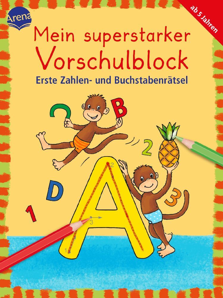 Mein superstarker Vorschulblock - Erste Zahlen- und Buchstabenrätsel main product photo