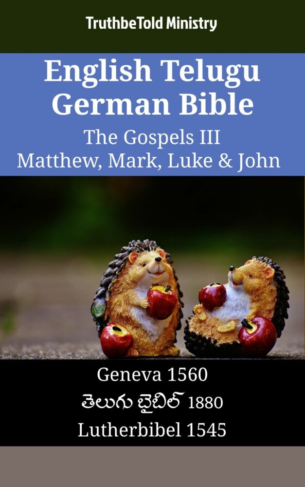 English Telugu German Bible - The Gospels III - Matthew, Mark, Luke & John main product photo