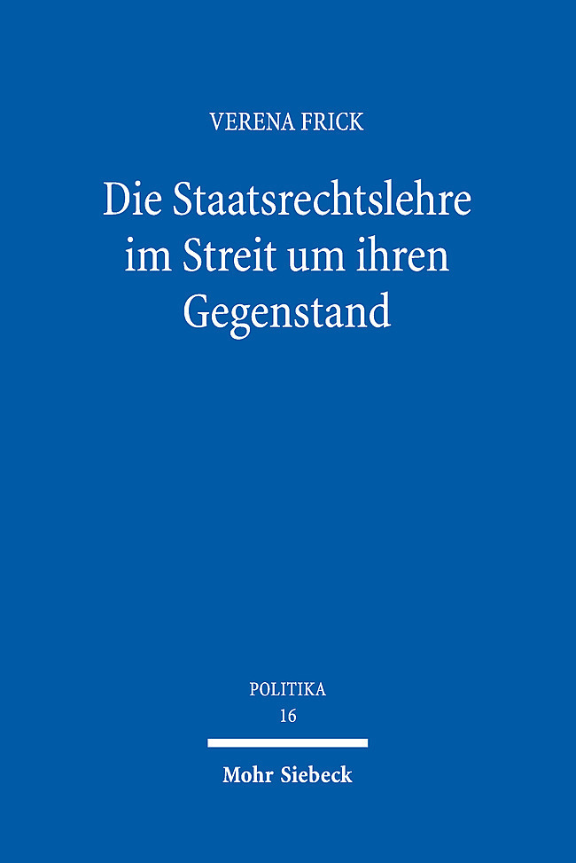 Die Staatsrechtslehre im Streit um ihren Gegenstand main product photo
