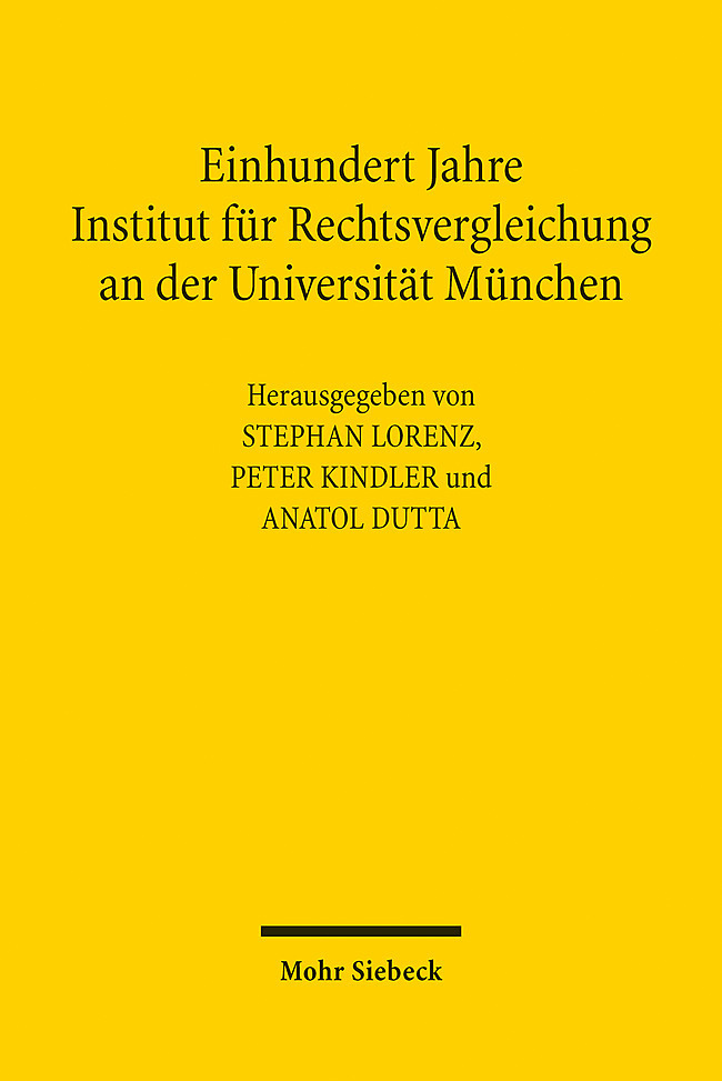 Einhundert Jahre Institut für Rechtsvergleichung an der Universität München main product photo
