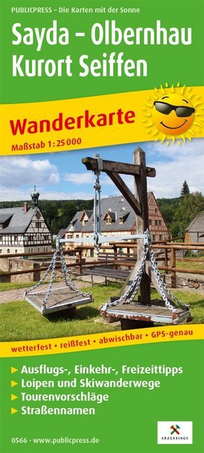 PublicPress Wanderkarte Sayda, Olbernhau, Kurort Seiffen main product photo