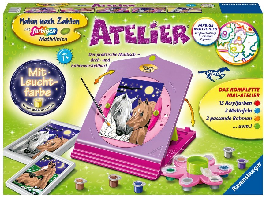 Ravensburger Malen nach Zahlen 28507 - Atelier Pferde - Kinder ab 7 Jahren main product photo