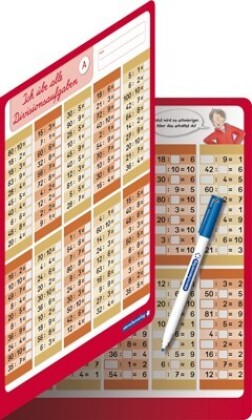 Ich übe alle Divisionsaufgaben, Doppelklappkarte mit Spezialstift