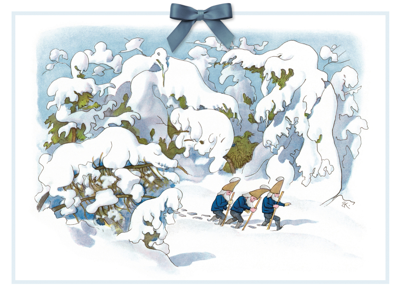 Adventskalender Zwerge im Schnee main product photo