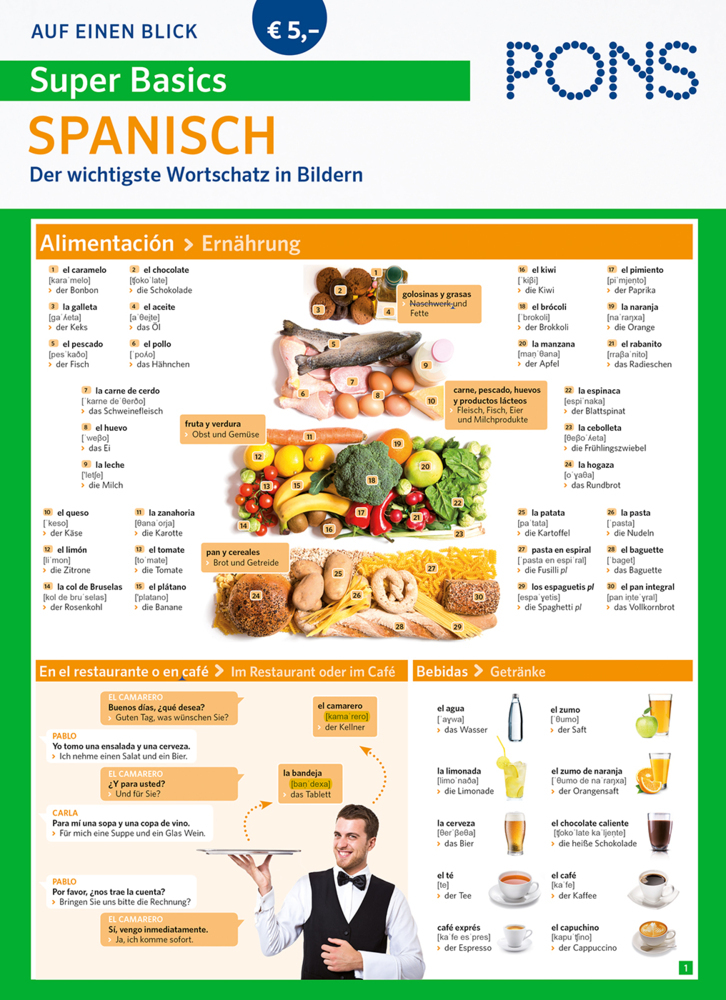 PONS Super Basics auf einen Blick Spanisch main product photo
