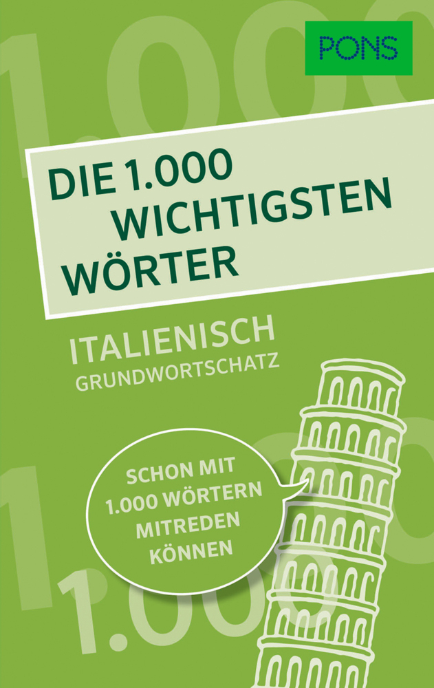 PONS Die 1.000 wichtigsten Wörter - Italienisch Grundwortschatz main product photo