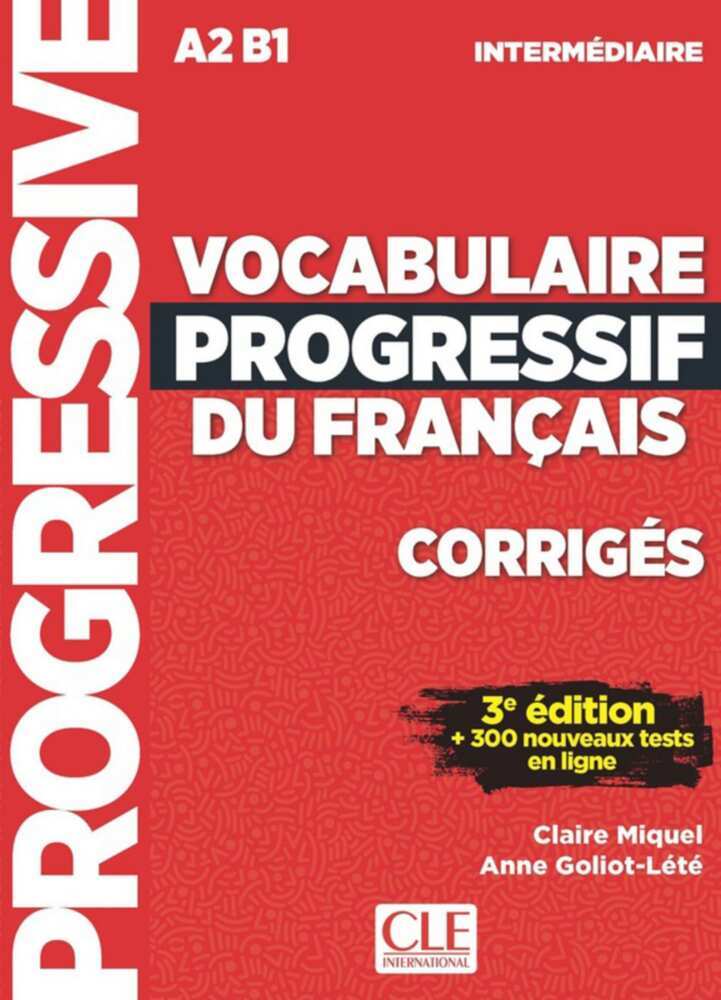 Vocabulaire progressif du Français, Niveau intermédiaire (3ème édition), Corrigés + Audio-CD main product photo