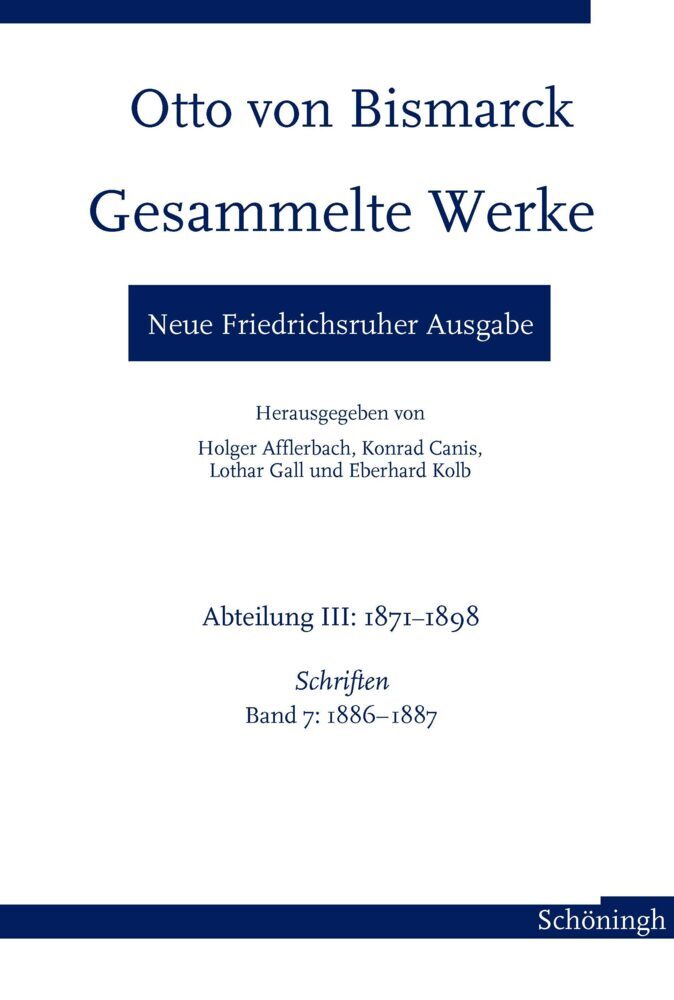 Otto von Bismarck. Gesammelte Werke - Neue Friedrichsruher Ausgabe main product photo