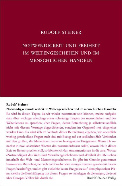 Notwendigkeit und Freiheit im Weltengeschehen und im menschlichen Handeln main product photo
