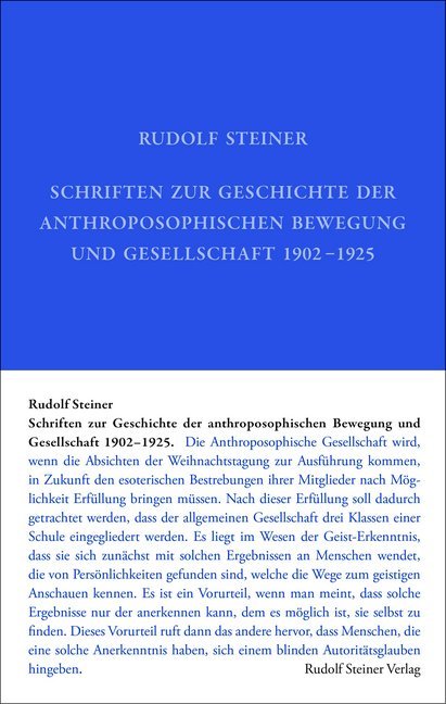 Schriften zur Geschichte der anthroposophischen Bewegung und Gesellschaft 1902-1925 main product photo