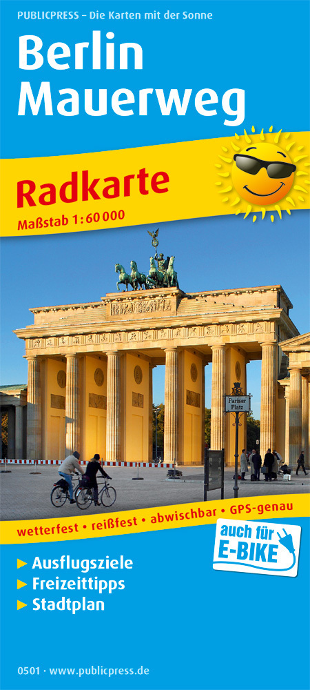 PUBLICPRESS Radkarte Berlin Mauerweg main product photo