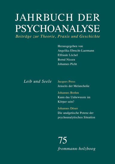 Jahrbuch der Psychoanalyse / Band 75: Leib und Seele main product photo