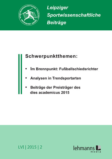 Leipziger Sportwissenschaftliche Beiträge main product photo