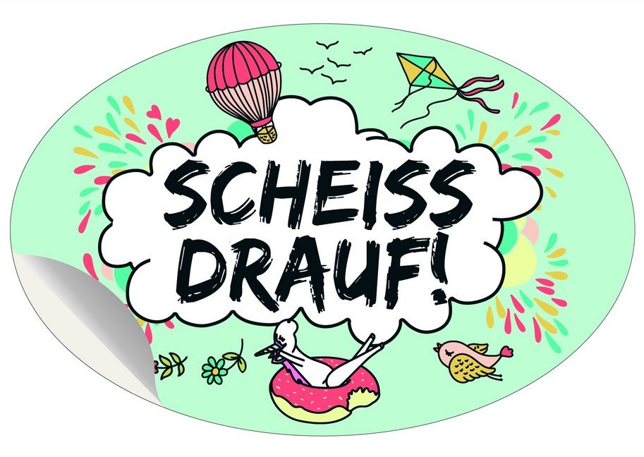 Scheiß drauf - Autoaufkleber auf Trägerkarte, 10 Stück main product photo