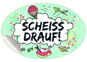 Scheiß drauf - Autoaufkleber auf Trägerkarte, 10 Stück