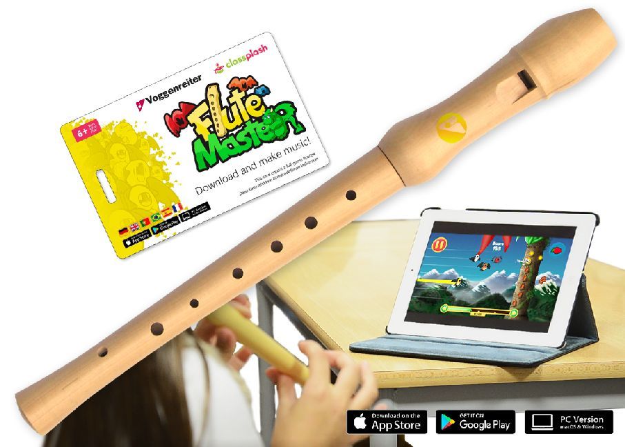 Flute Master (App) mit Blockflöte aus Bergahorn (deutsche Griffweise) main product photo
