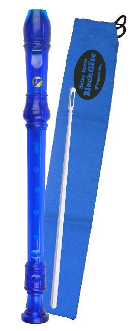 Voggys Kunststoff-Blockflöte (blau), deutsche Griffweise main product photo