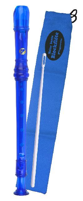 Voggys Kunststoff-Blockflöte (blau), barocke Griffweise main product photo