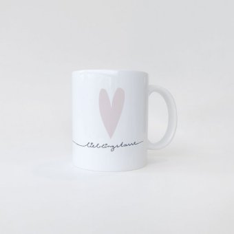 Lieblingstasse "Herz" in rosa