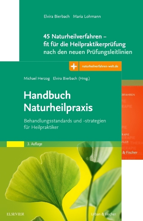 Handbuch Naturheilpraxis + 45 Naturheilverfahren - fit für die Heilpraktikerprüfung, Set main product photo