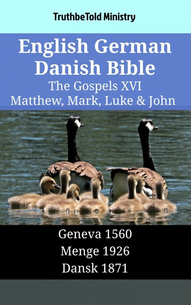 English German Danish Bible - The Gospels XVI - Matthew, Mark, Luke & John main product photo