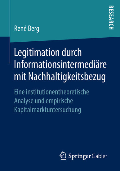 Legitimation durch Informationsintermediäre mit Nachhaltigkeitsbezug main product photo