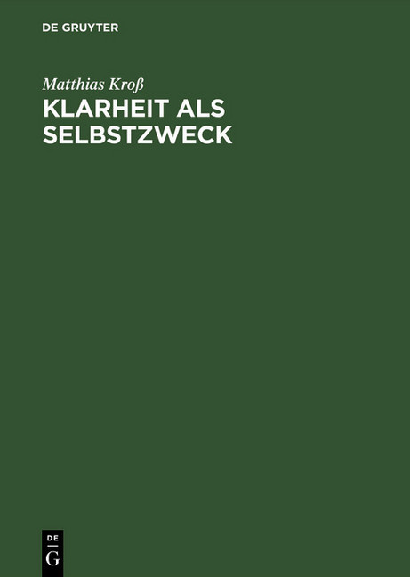 Klarheit als Selbstzweck main product photo
