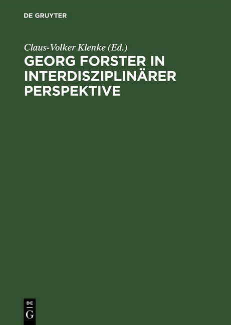 Georg Forster in interdisziplinärer Perspektive main product photo