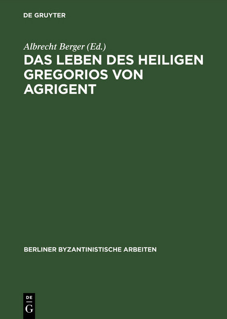 Das Leben des Heiligen Gregorios von Agrigent main product photo