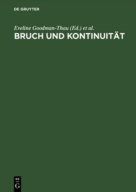 Bruch und Kontinuität main product photo