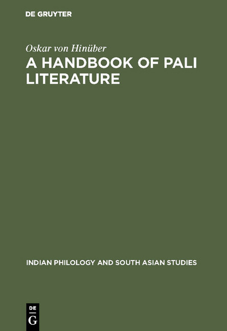 A Handbook of Pali Literature main product photo