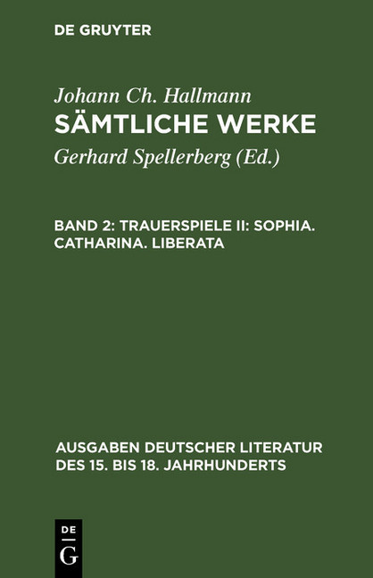 Trauerspiele II: Sophia. Catharina. Liberata main product photo