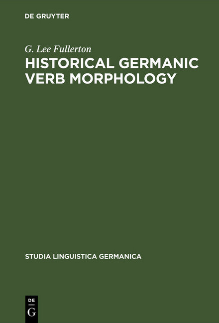 Historical Germanic Verb Morphology main product photo