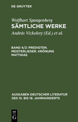 Predigten. Meisterlieder. Krönung Matthiae