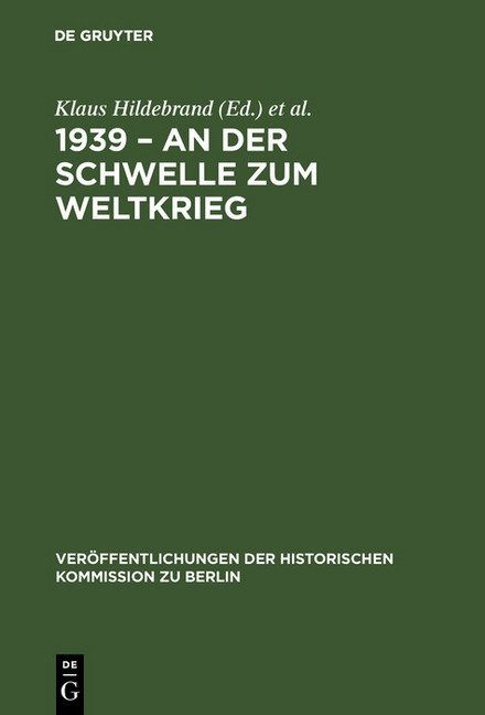 1939 - An der Schwelle zum Weltkrieg main product photo