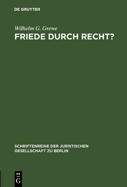 Friede durch Recht? main product photo