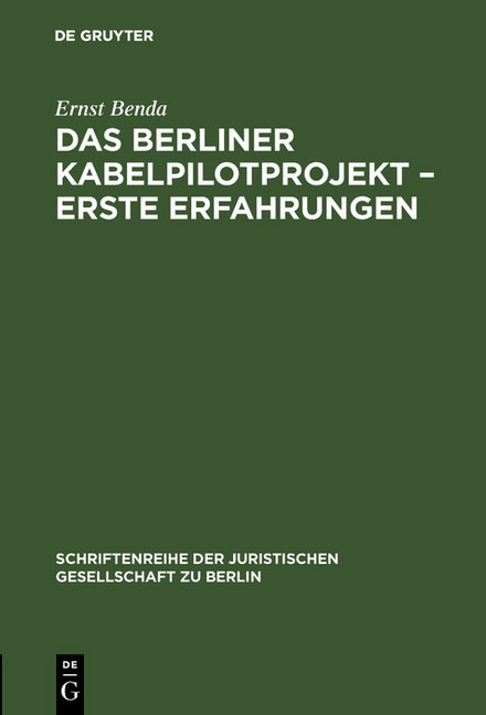 Das Berliner Kabelpilotprojekt - erste Erfahrungen main product photo