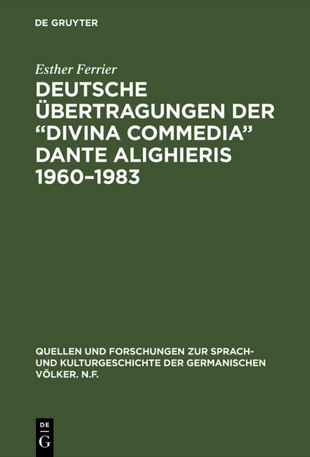Deutsche Übertragungen der 'Divina Commedia' Dante Alighieris 1960-1983 main product photo