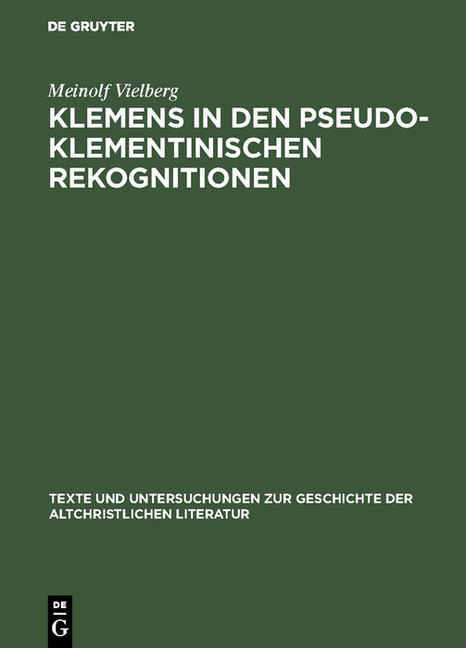 Klemens in den pseudoklementinischen Rekognitionen main product photo