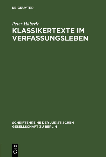 Klassikertexte im Verfassungsleben main product photo