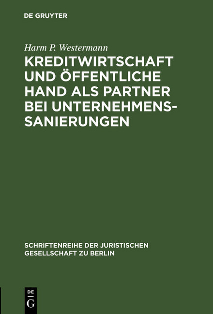 Kreditwirtschaft und öffentliche Hand als Partner bei Unternehmenssanierungen main product photo