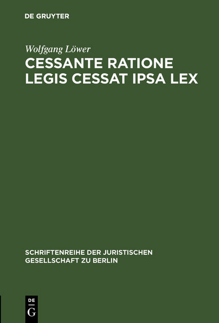Cessante ratione legis cessat ipsa lex main product photo