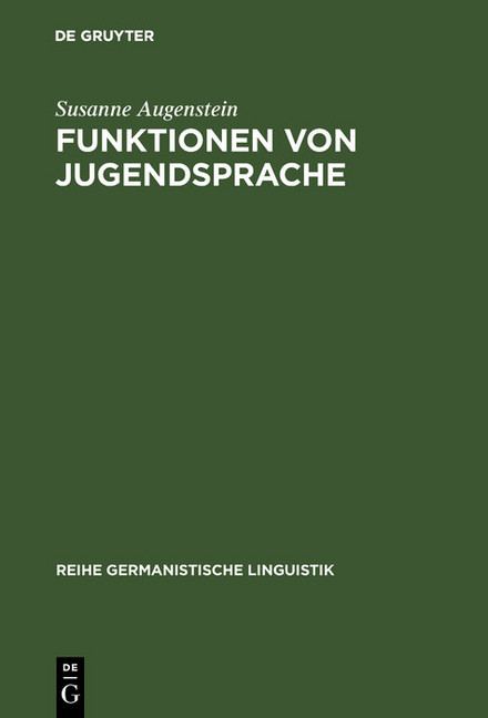 Funktionen von Jugendsprache main product photo