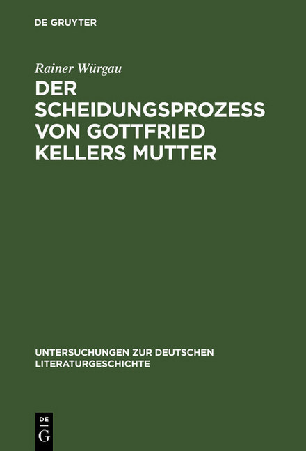 Der Scheidungsprozeß von Gottfried Kellers Mutter main product photo