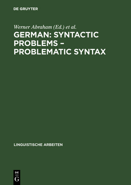 German: Syntactic Problems - Problematic Syntax main product photo