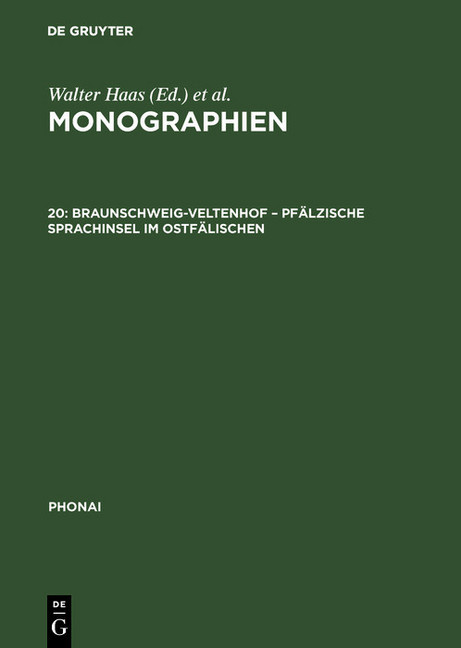 Braunschweig-Veltenhof - Pfälzische Sprachinsel im Ostfälischen main product photo