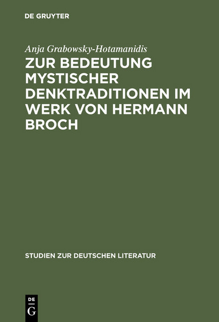 Zur Bedeutung mystischer Denktraditionen im Werk von Hermann Broch main product photo